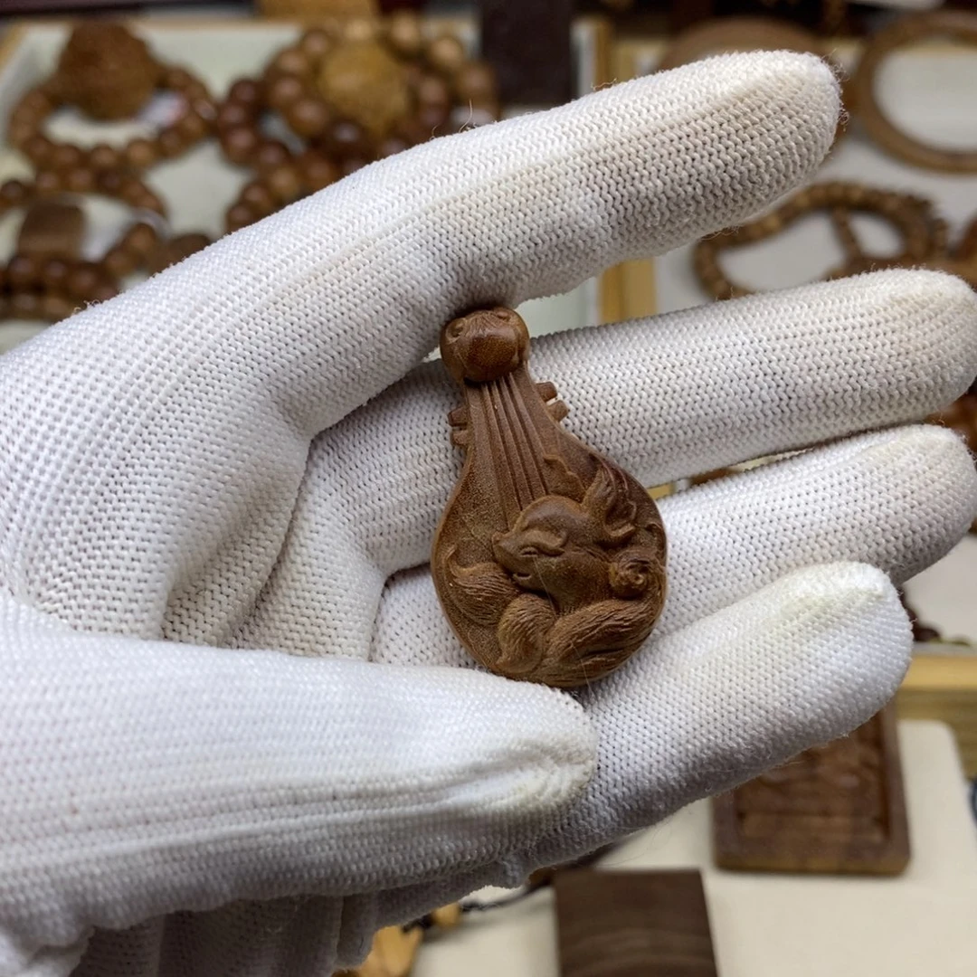 檀香木吊坠印度迈索尔老山檀4.0瑕疵