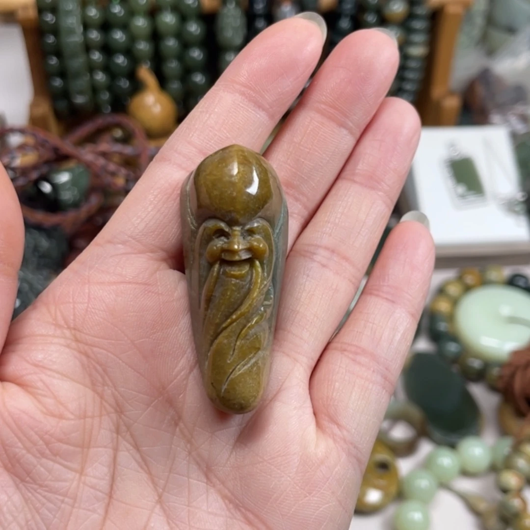 【闪购商品】岫岩河磨玉（透闪石质玉）挂件未镶嵌