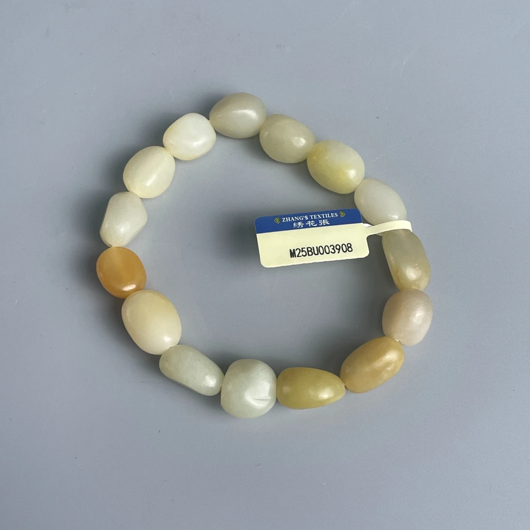 20世纪中后期和田玉手串-M25BU003908-手把件/挂坠/摆件/绣花张