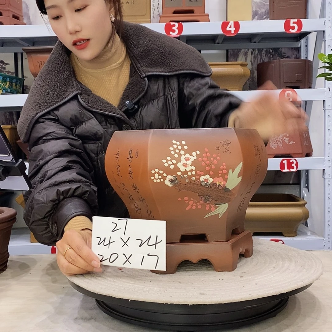 紫砂花盆紫砂花盆