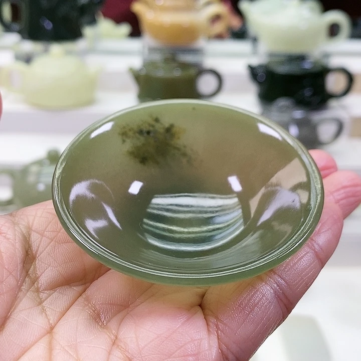 未镶嵌和田玉挂件茶杯40m l