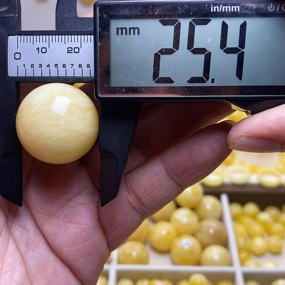 裸石琥珀未镶嵌蜜蜡圆珠