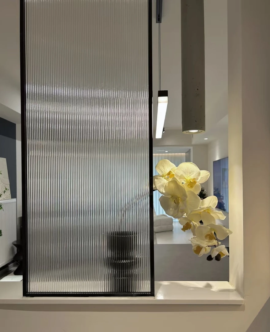 超白长虹艺术隔断玻璃屏风客厅办公室卫生间干湿分离卧室遮挡新款