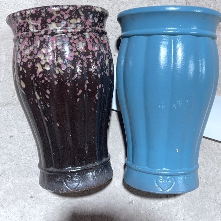 紫砂花盆口径15高度26两只正品