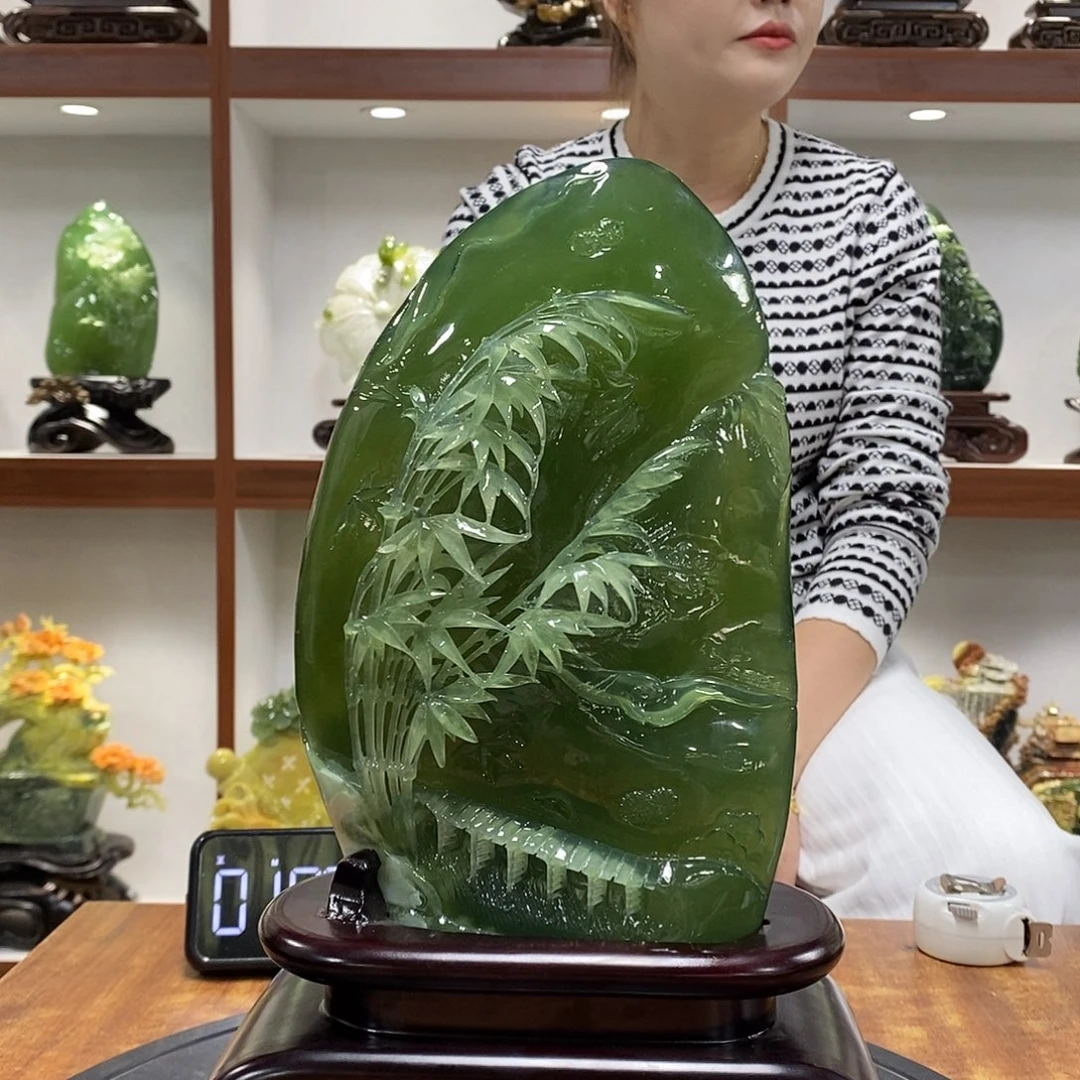 蔡***”玉山水摆件 玄关摆件