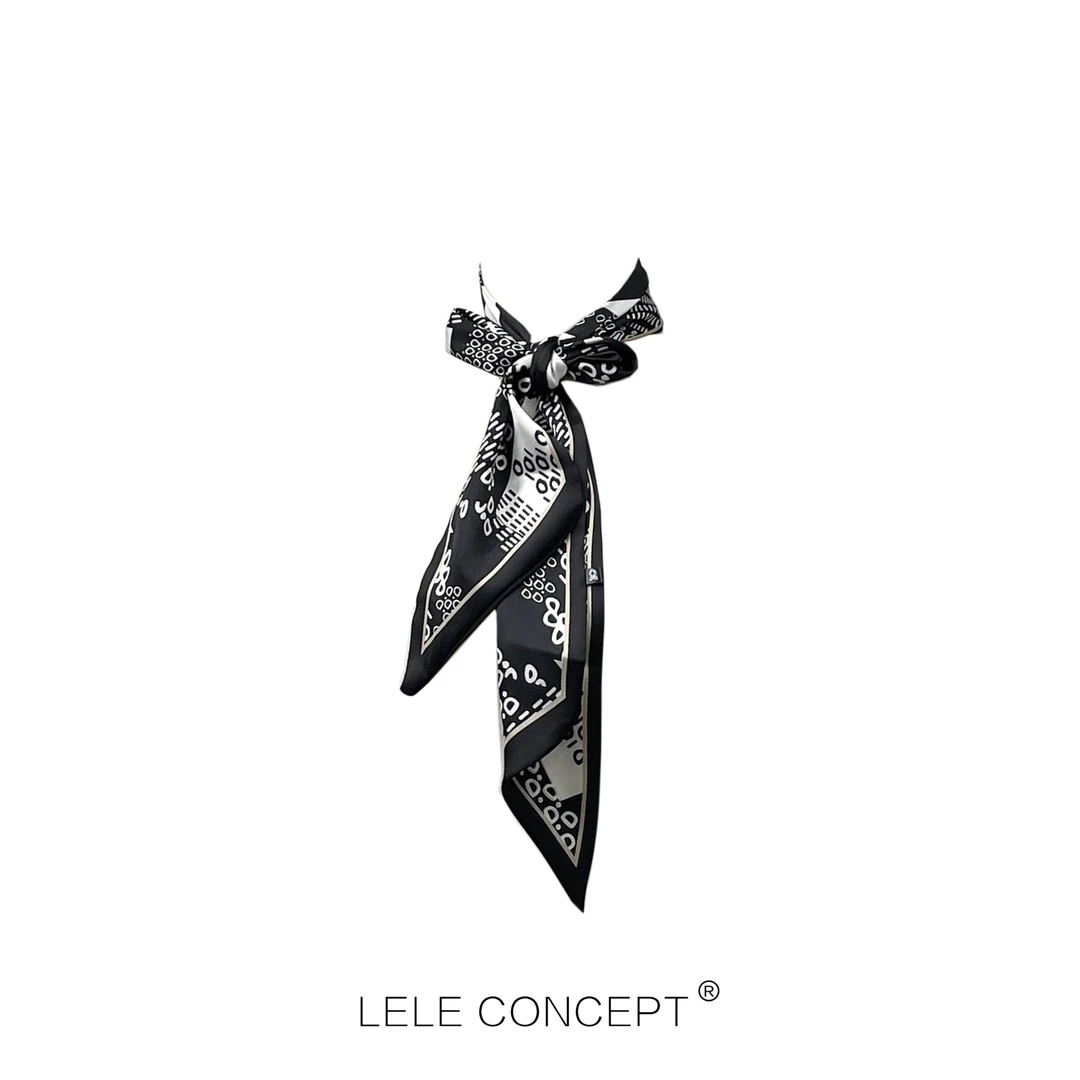 LELE CONCEPT丨「春款上新」圈圈花纹飘带丝巾WJ041