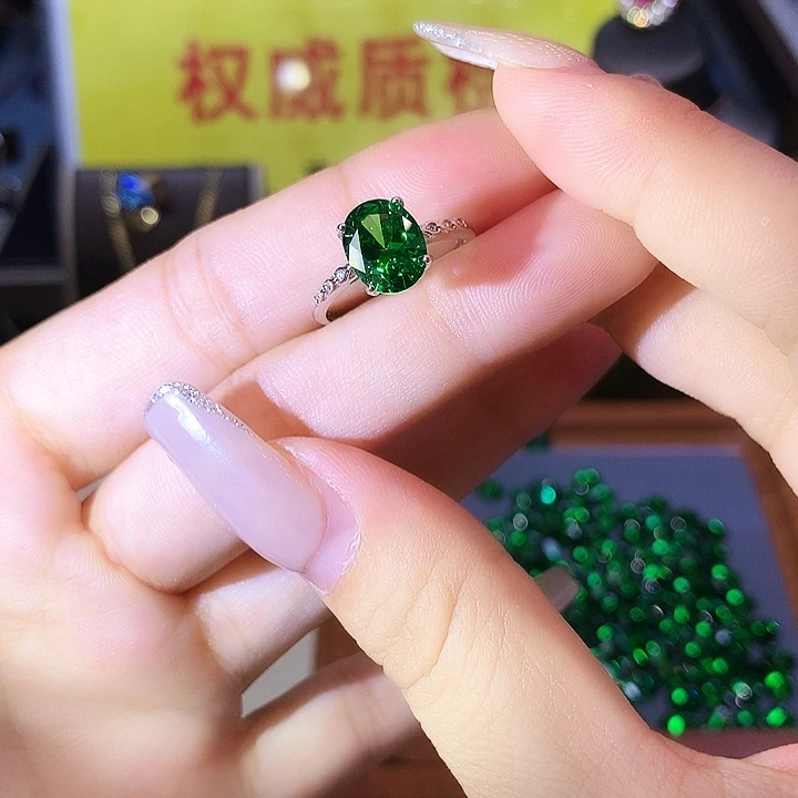 碧玺戒指银S925镶嵌