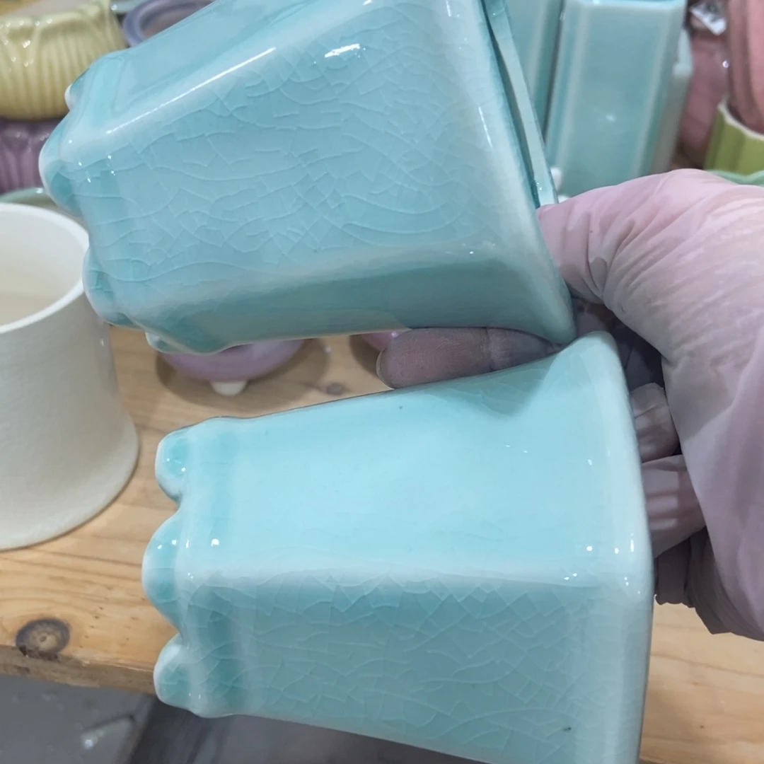 红陶高温陶瓷花盆