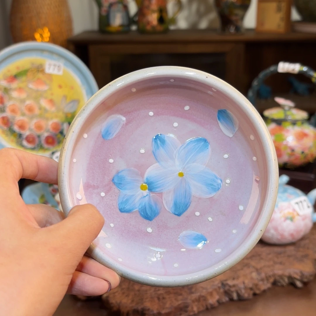 亖***景德镇手绘高温釉下彩陶瓷茶具
