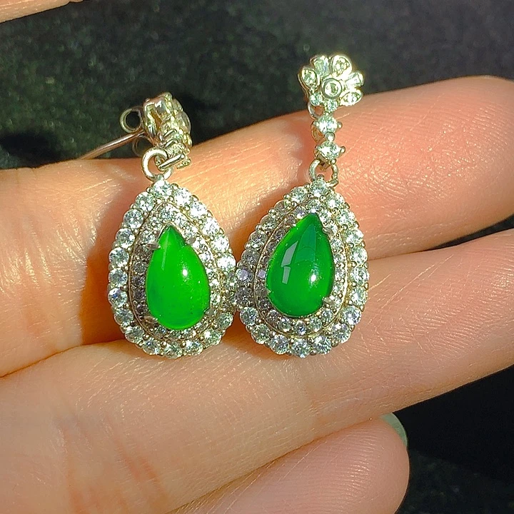 翡翠银S925镶嵌颈饰