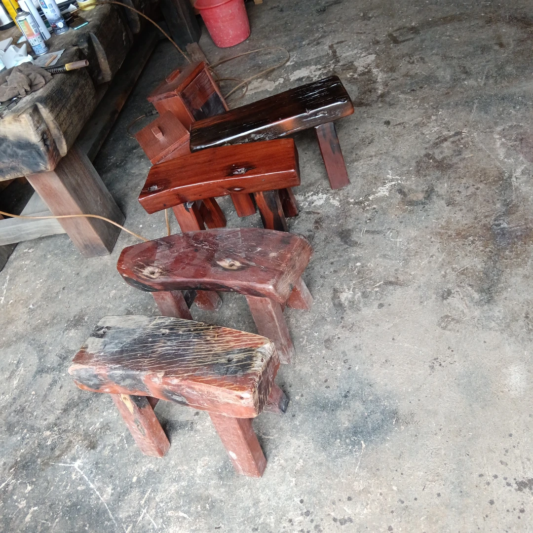 4个小条凳老船木