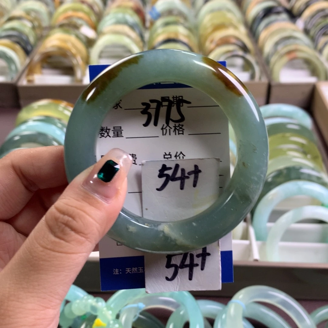 蛇纹石玉未镶嵌手镯3775