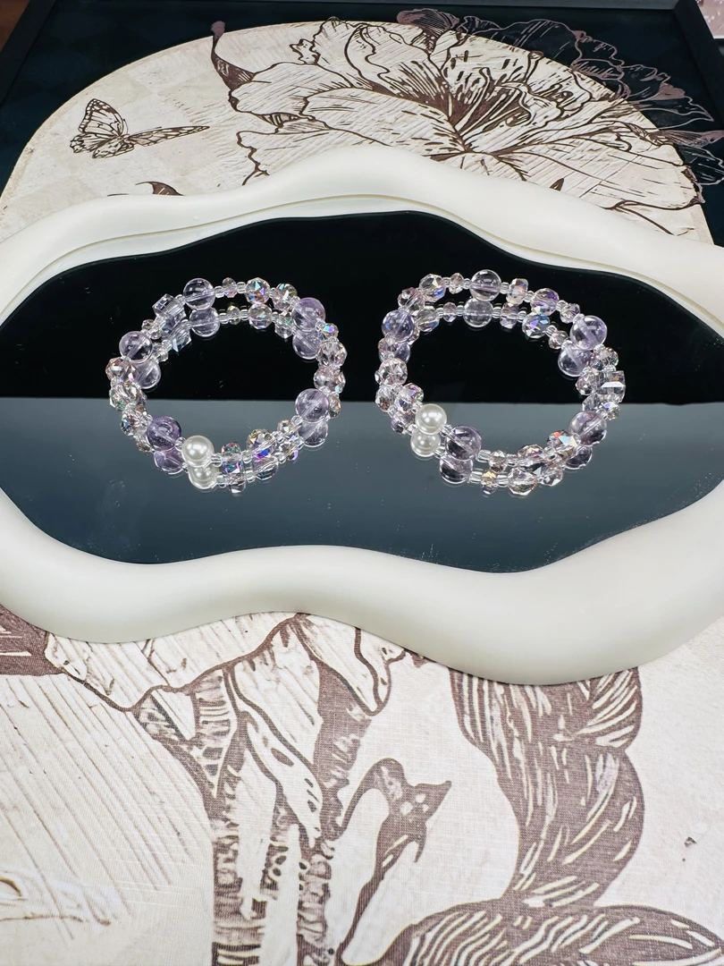 【新人福利】天然紫水晶设计款水晶手链多样性发其一W1021