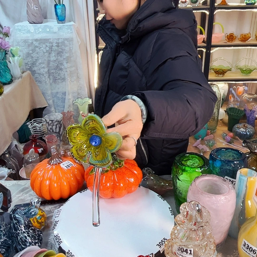 小花花家悦美居琉璃摆件