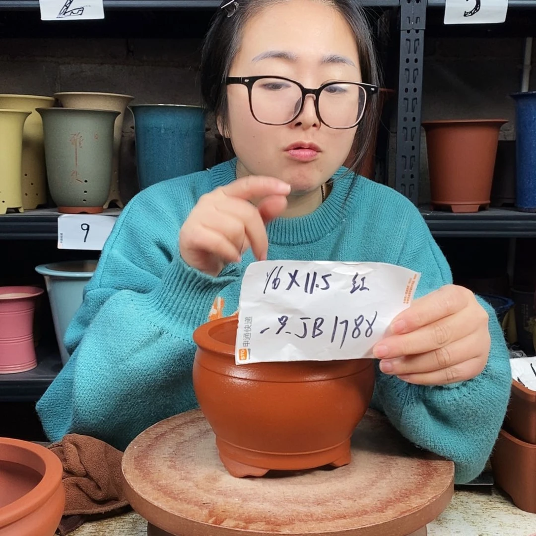 紫砂一只花盆货号JB1788