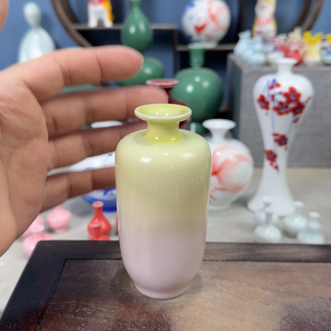 陶瓷手工小花器摆件