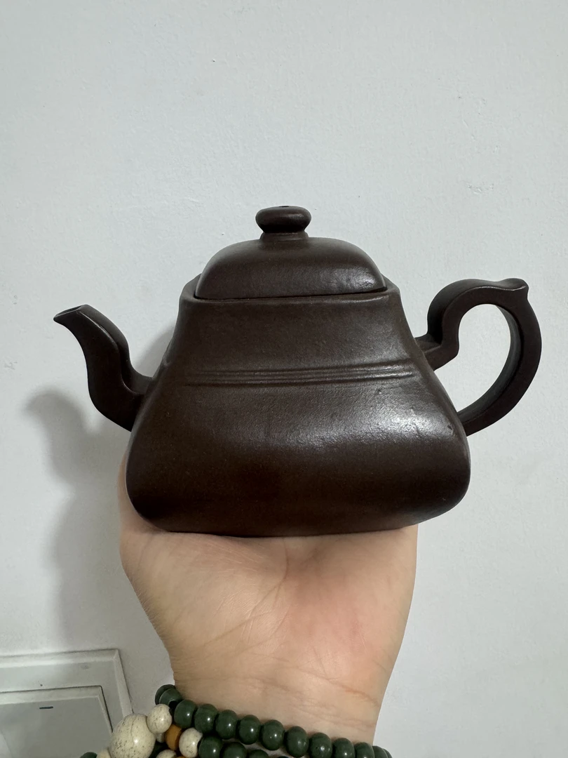 宜兴紫砂原矿珍藏泥料全手工四方卡盖紫砂壶茶壶