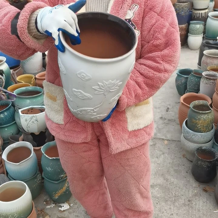 红陶口20高30瑕疵口裂