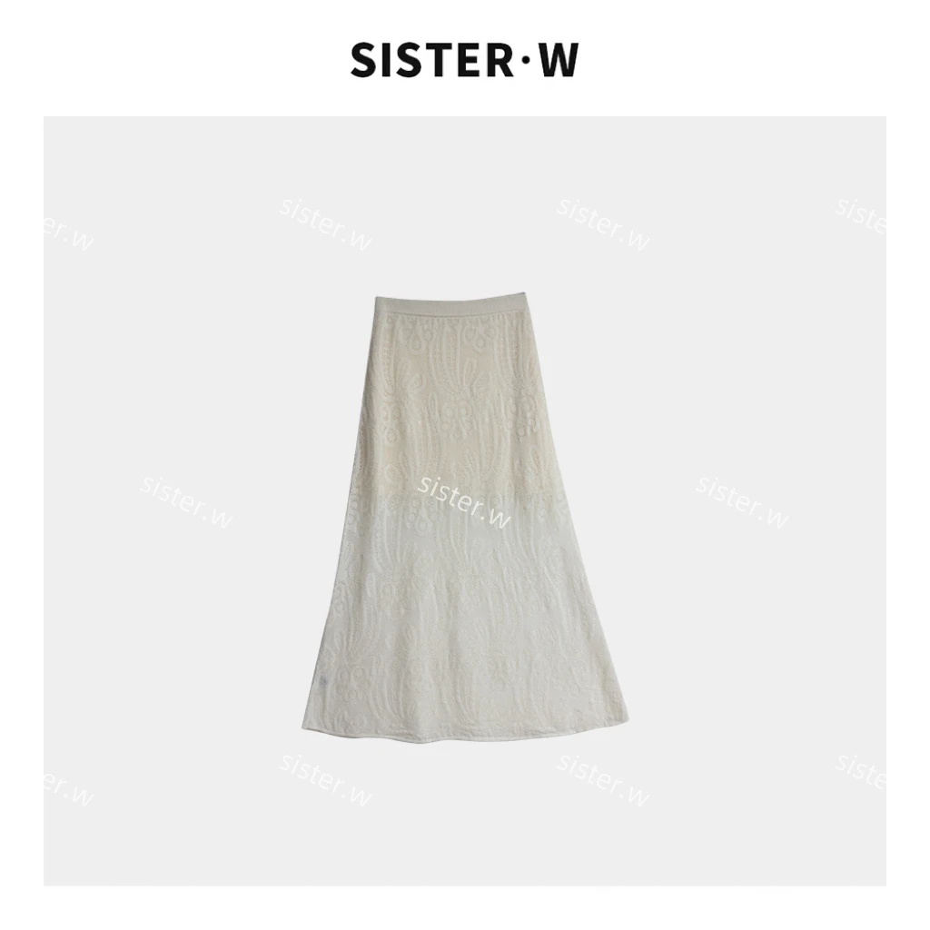 薇姐【浅吟】SISTER·W2025秋季钩花设计显瘦鱼尾半裙   6150