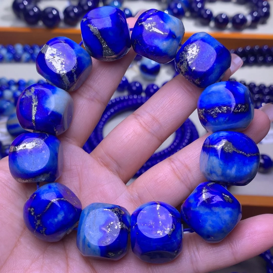 青金石未镶嵌手串18m