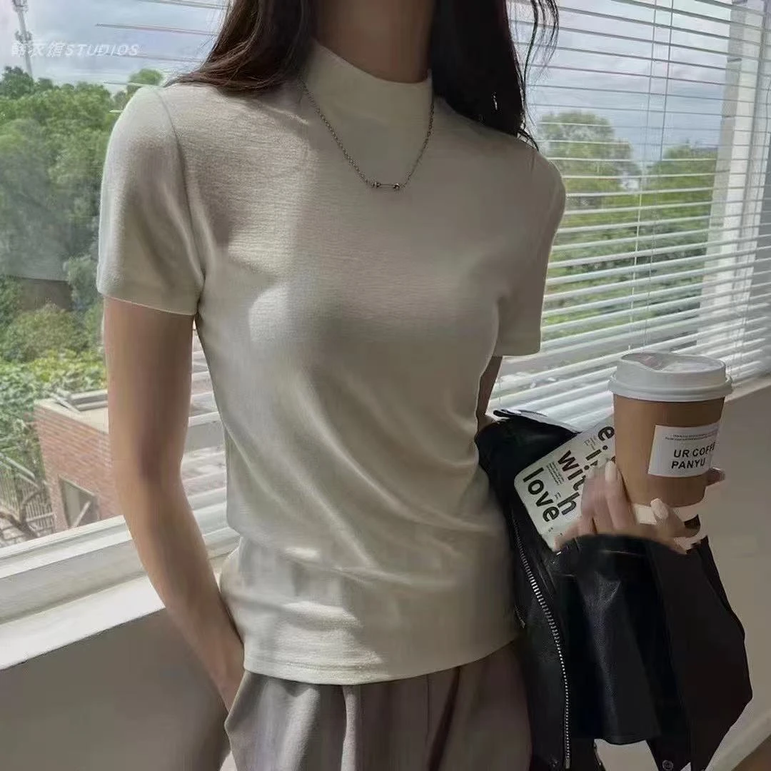 早秋立领打底上衣6018