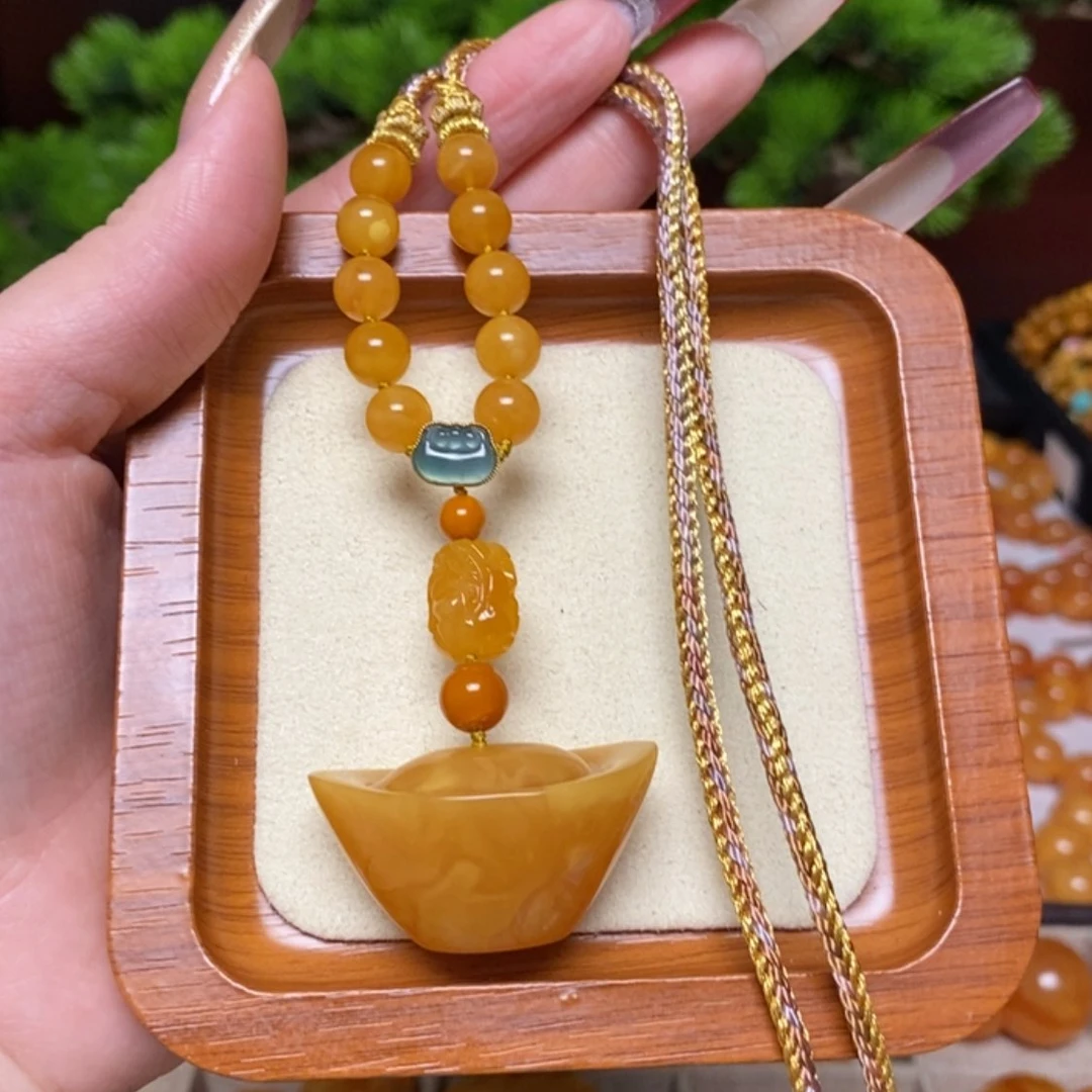 【闪购商品】蜜蜡颈饰未镶嵌项链