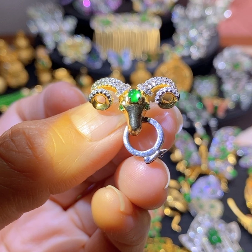 【闪购商品】银S925镶嵌挂件翡翠