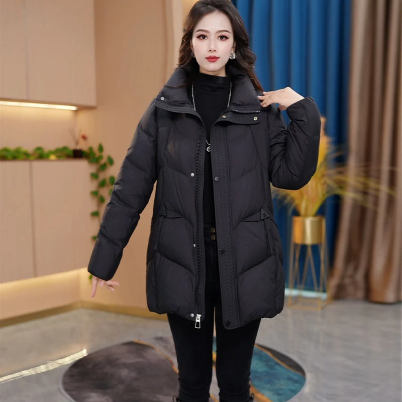 冬季新款减龄气质时尚白鸭绒羽绒服S-126-1