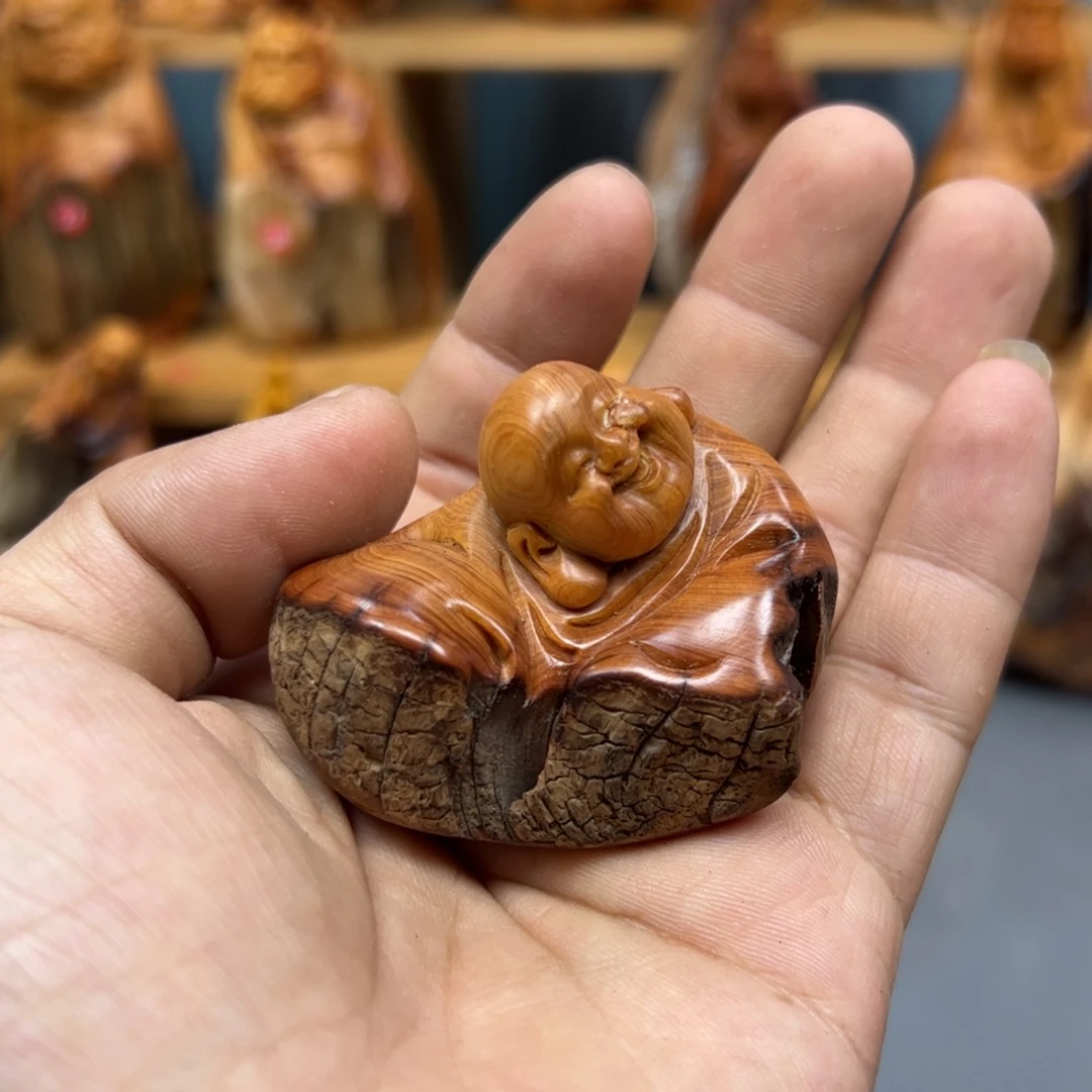 热***1木崖柏木摆件手把件