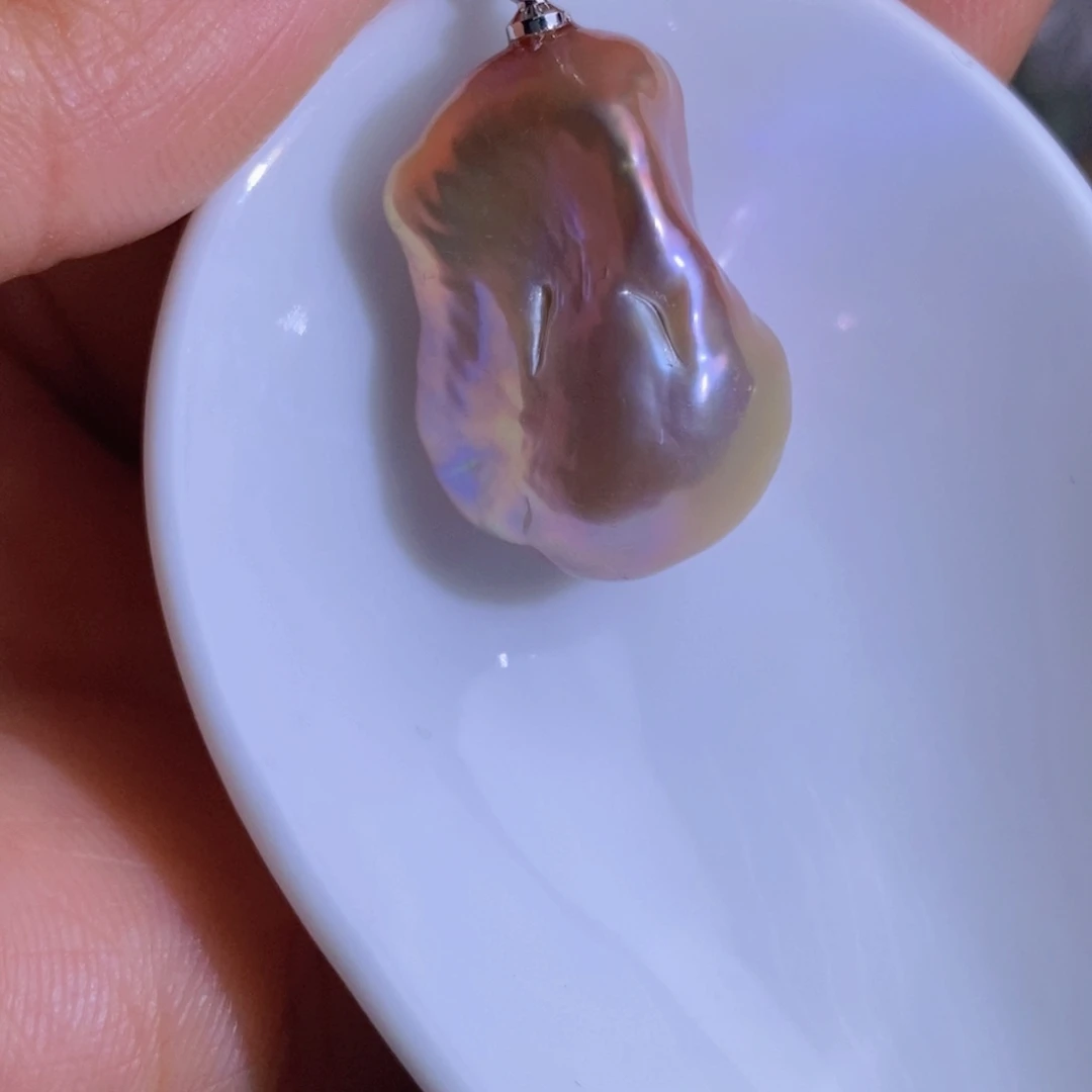 银S925镶嵌天然淡水珍珠淡水珍珠