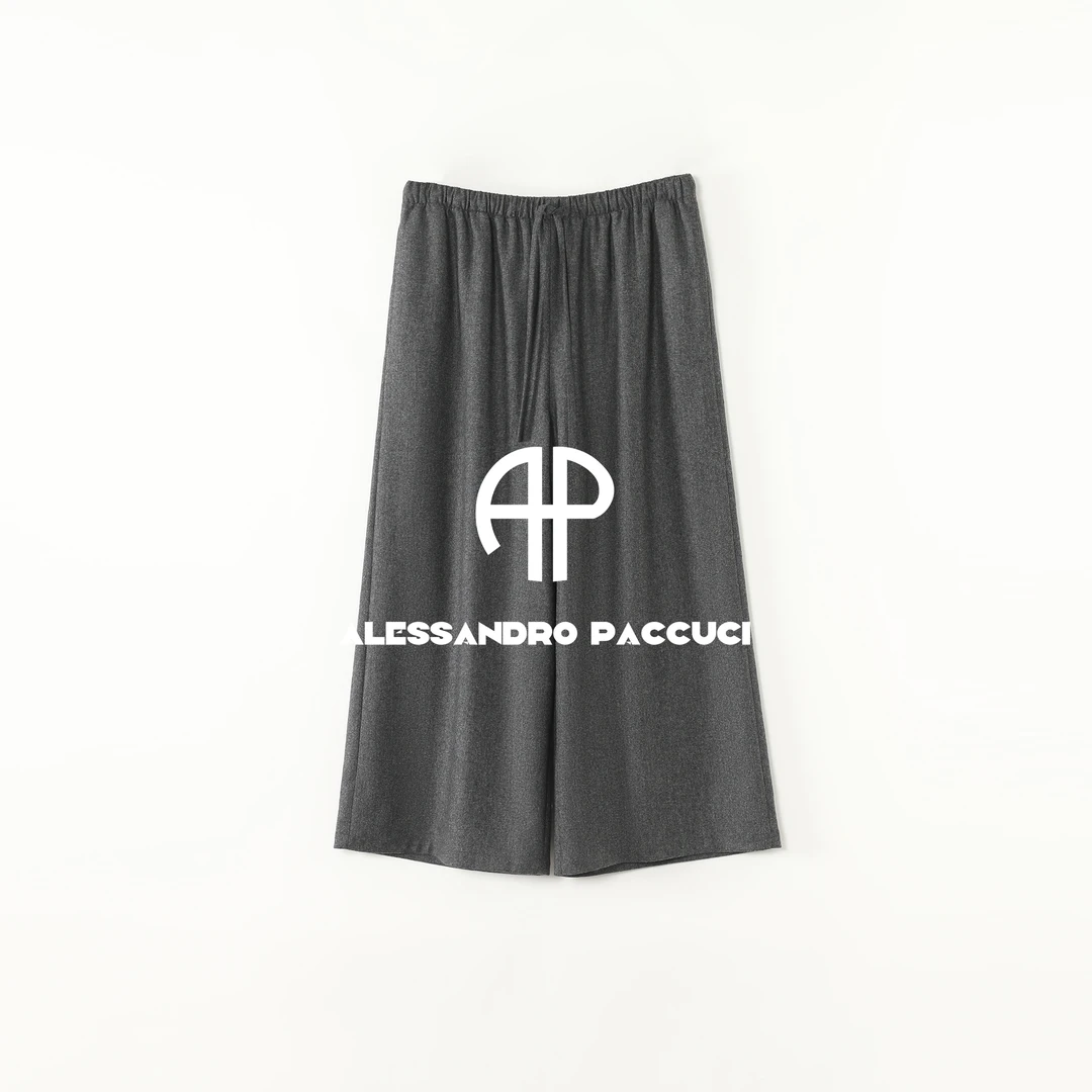 AP洛哥54279KF【黑标系列】意大利进口VBC绵羊毛法兰绒九分裤女装