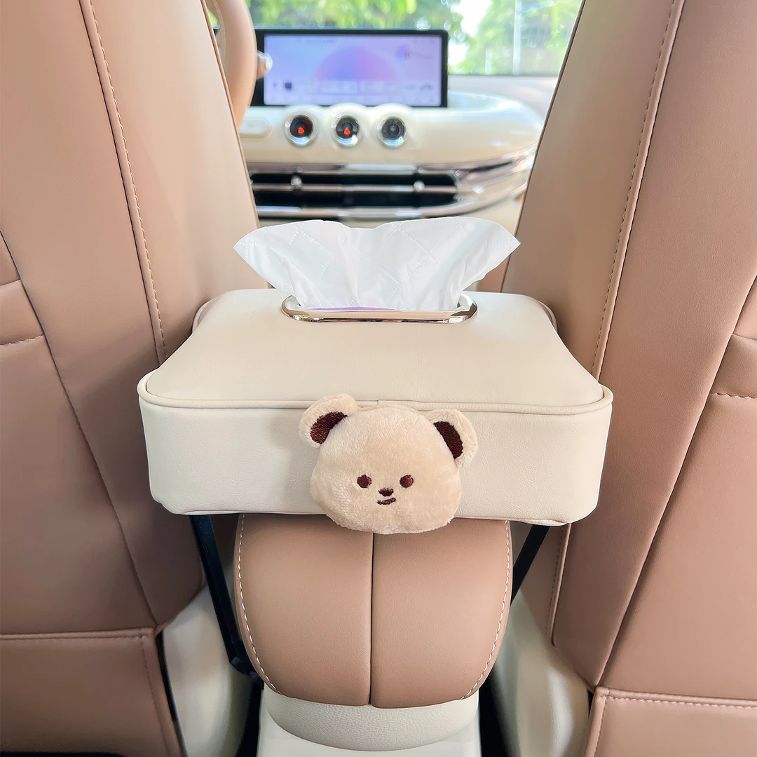 25款五菱缤果纸巾盒汽车扶手箱抽纸车载收纳车内座椅可爱装饰用品