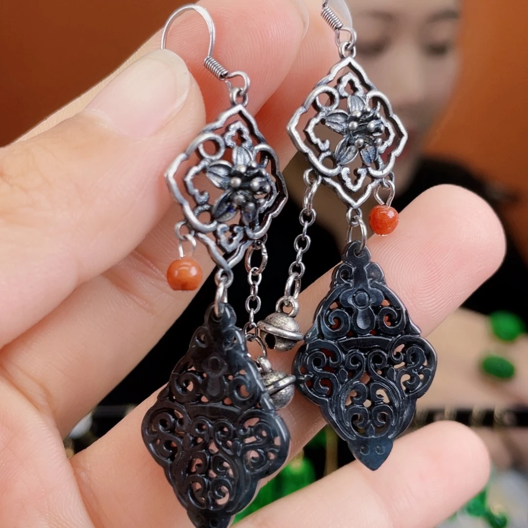 翡翠未镶嵌耳饰饰品