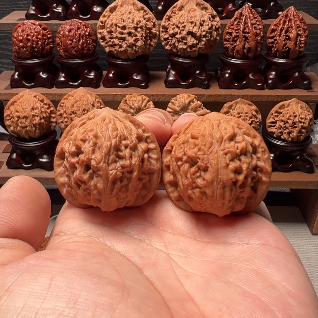 把件文玩核桃40独家桃心磨盘