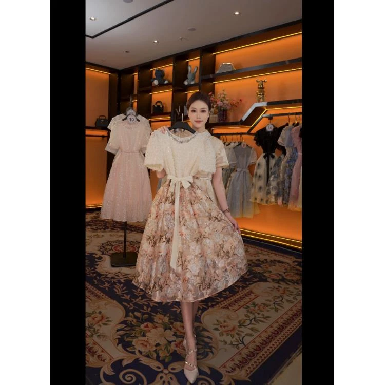 【G】春夏丨设计师轻奢法式印花女士连衣裙GS-55018