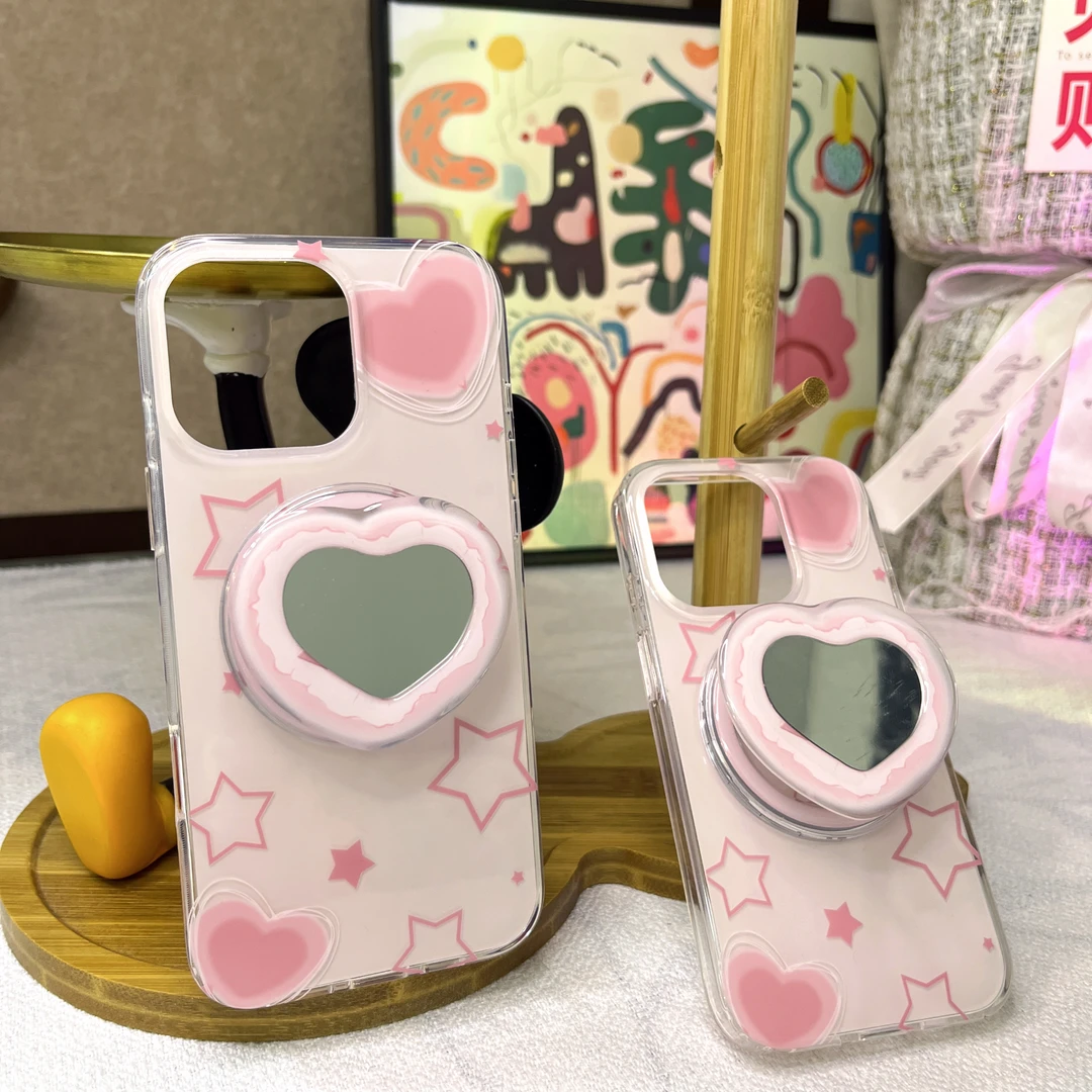 iphone苹果15promax磁吸手机壳镜面支架手机壳13/14/16