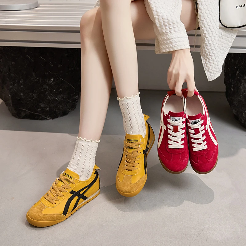 真皮德训鞋女春夏韩版阿甘鞋美式复古休闲百搭平底新版德训鞋女款