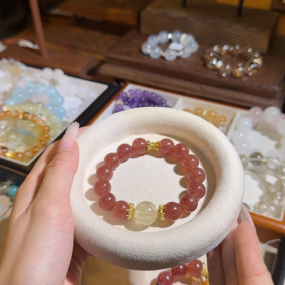 .****未镶嵌手链水晶草莓晶