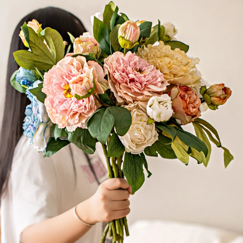 【鱼太太专属】仿真花芍药牡丹假花鲜花干花摆设客厅花束仿生花大