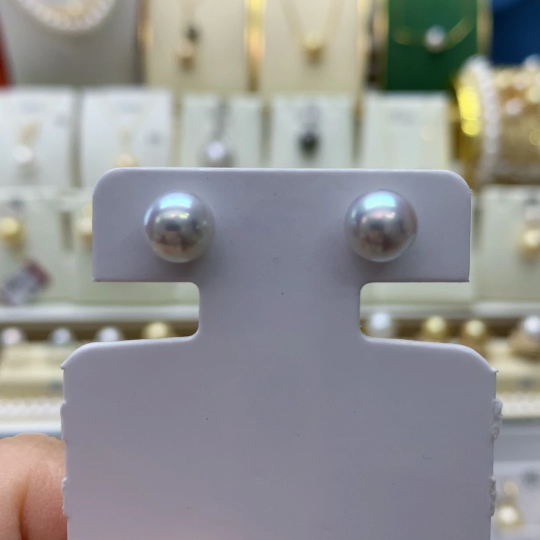 18K金镶嵌耳饰海水珍珠