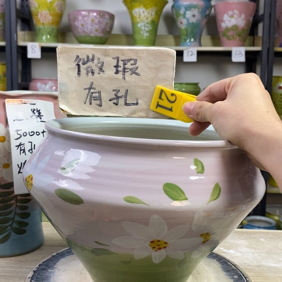 景德镇手工手绘陶瓷花盆