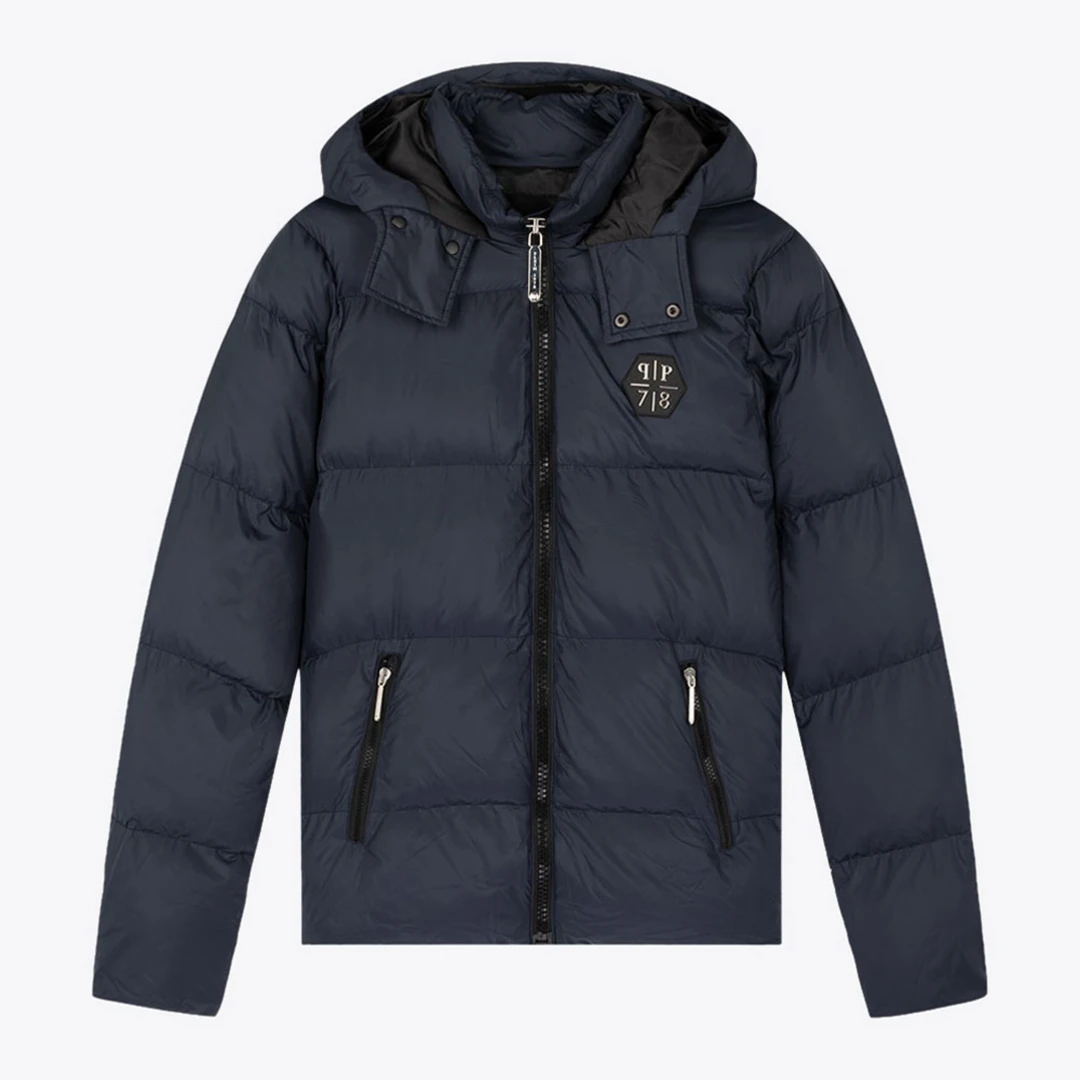 PHILIPP PLEIN PP连帽休闲夹棉男士棉服外套PPOMRB1696PNY002N24