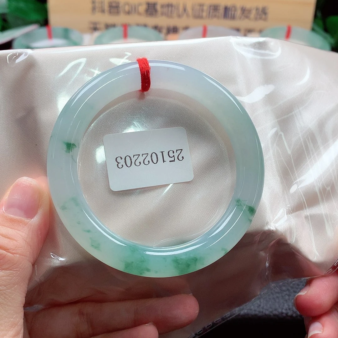 未镶嵌手镯翡翠116号，天然A货翡翠手镯