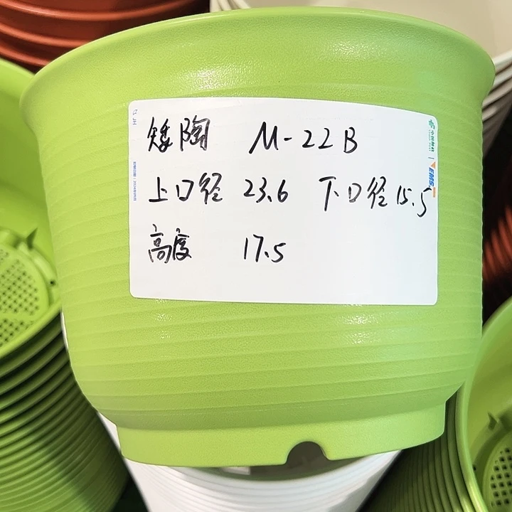 正品矮陶口23.6高17果绿无托6只