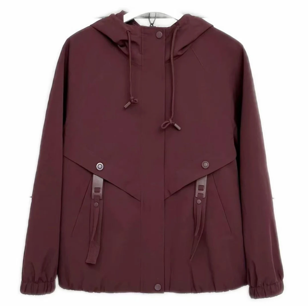 秋季连帽短外套女开襟上衣春秋上衣春季休闲女士