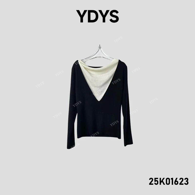 【YDYS】25K01623 2025新款时尚气质小众T恤