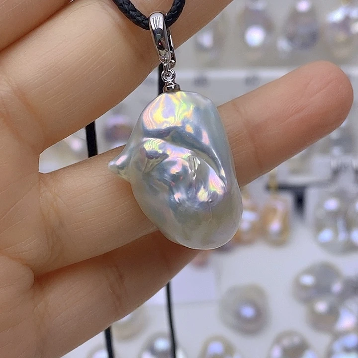 银S925镶嵌颈饰淡水珍珠