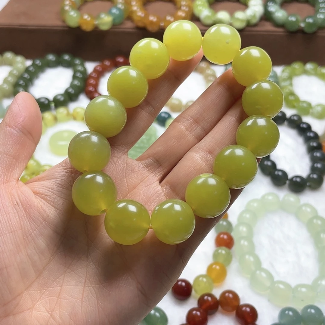 蛇纹石玉手串未镶嵌吕*