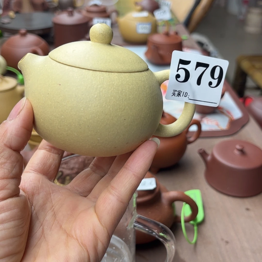 紫砂茶壶本绿瑕疵160cc