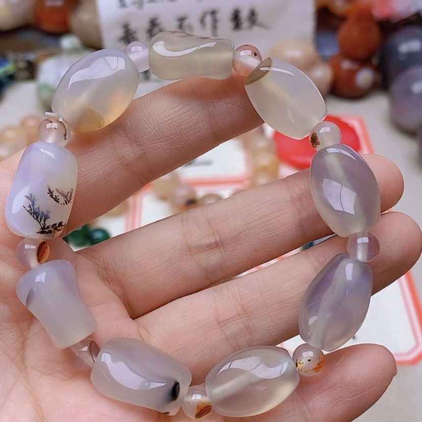 【闪购商品】未镶嵌玛瑙/玉髓珠宝半成品红*